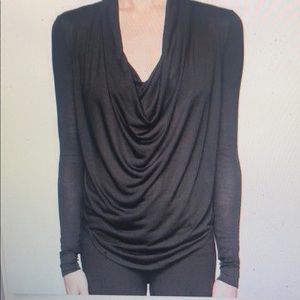 Helmut Lang Drape Cowl Neck Long Sleeve